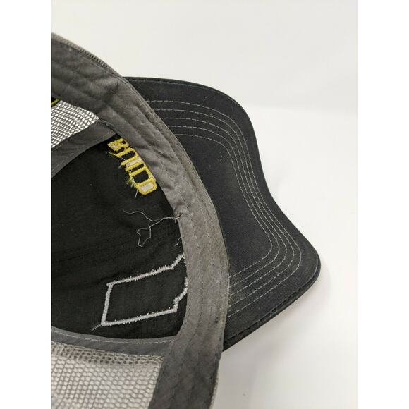 John Deere Brand Trucker Hat Meshback Snapback Build Indiana Black & Grey - Picture 10 of 11